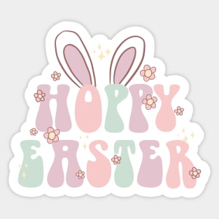 Hoppy Easter cool groovy easter design Sticker